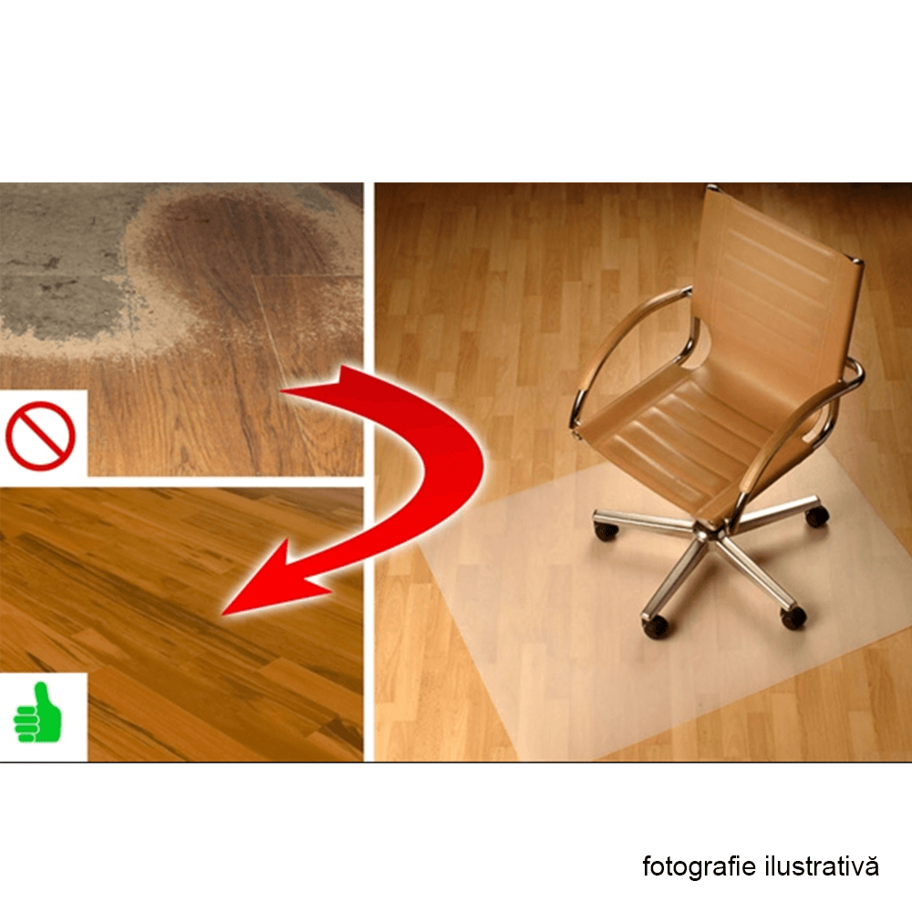 LandoProtecţie podea sub scaun, transparent, 120x120 cm, 0,8 mm, ELLIE NEW - mobila