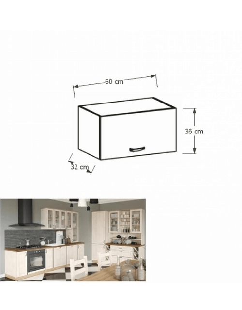 Загрузите изображение в средство просмотра галереи, Dulap superior, alb/pin nordic, ROYAL G60KN Lando - Lando
