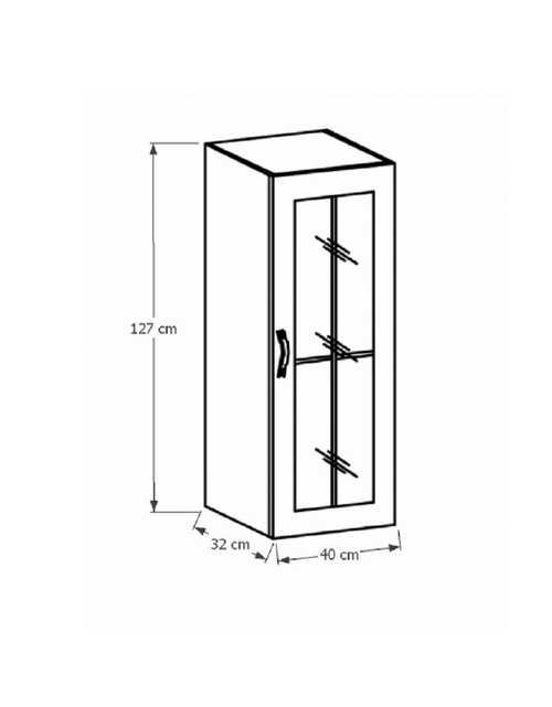 Загрузите изображение в средство просмотра галереи, Dulap superior, alb/pin nordic, dreapta, ROYAL W40S Lando - Lando
