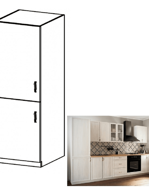Încărcați imaginea în vizualizatorul Galerie, Dulap pentru frigider încorporat D60ZL, model stânga, alb/pin Andersen, SICILIA Lando - Lando

