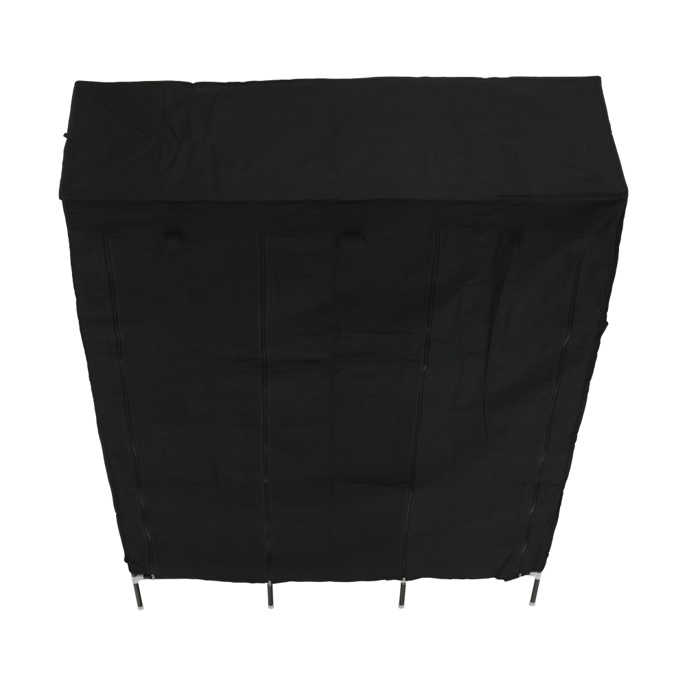 LandoOrganizator de garderobă, material textil/metal, negru, TARON VNW05 mobila