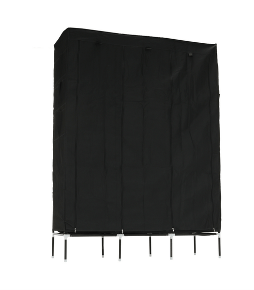 Încărcați imaginea în vizualizatorul Galerie, LandoOrganizator de garderobă, material textil/metal, negru, TARON VNW05 mobila
