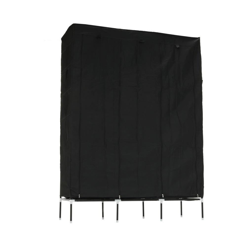 LandoOrganizator de garderobă, material textil/metal, negru, TARON VNW05 mobila