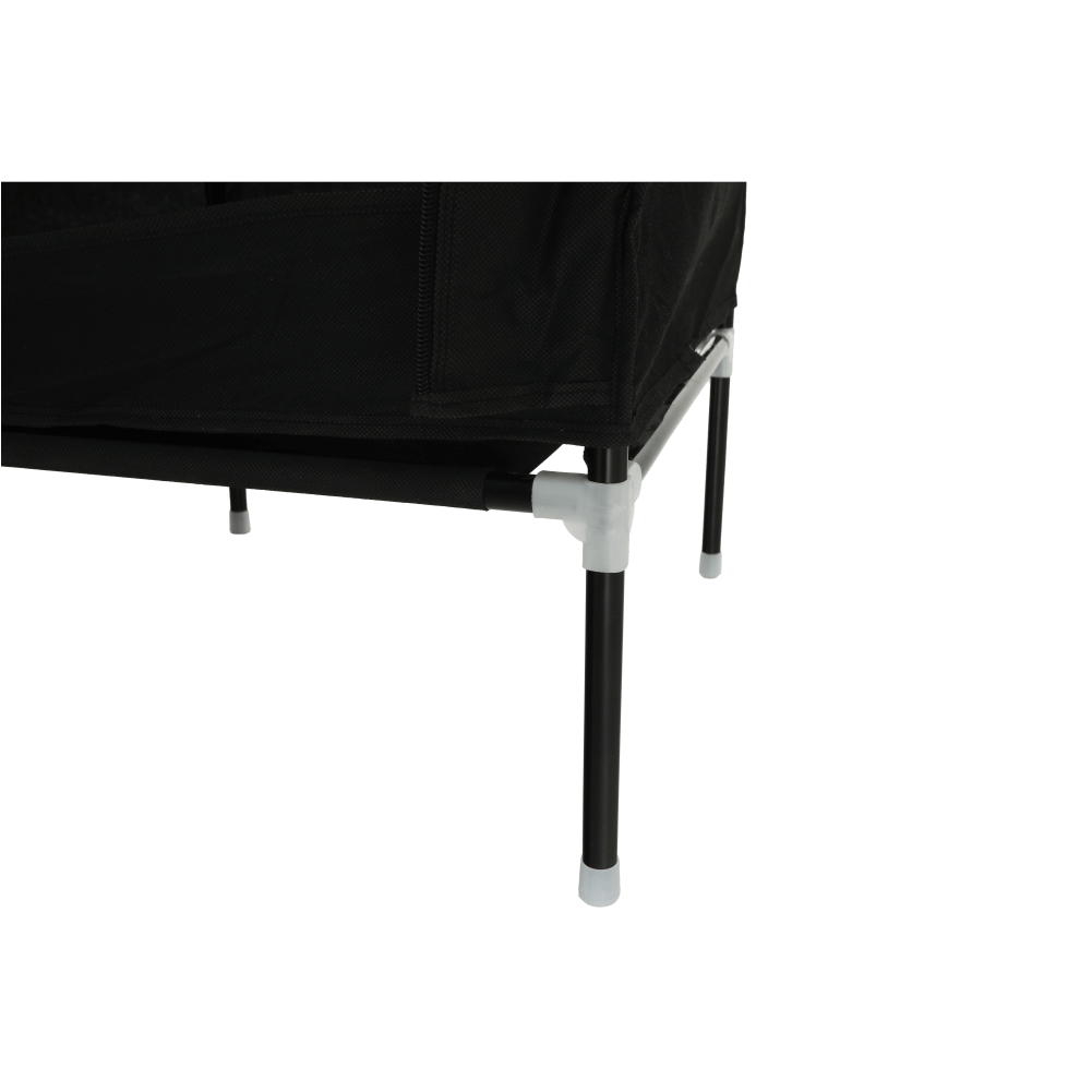 LandoOrganizator de garderobă, material textil/metal, negru, TARON VNW05 mobila