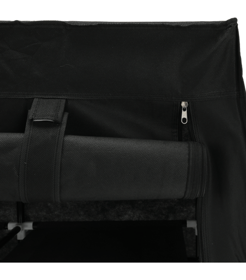 Încărcați imaginea în vizualizatorul Galerie, LandoOrganizator de garderobă, material textil/metal, negru, TARON VNW05 mobila
