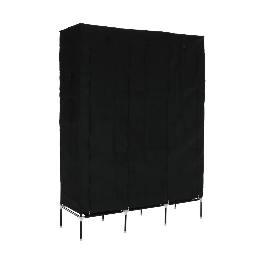 LandoOrganizator de garderobă, material textil/metal, negru, TARON VNW05 mobila