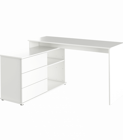 Încărcați imaginea în vizualizatorul Galerie, Lando-Birou PC universal de colţ, alb, TERINO- lando.md
